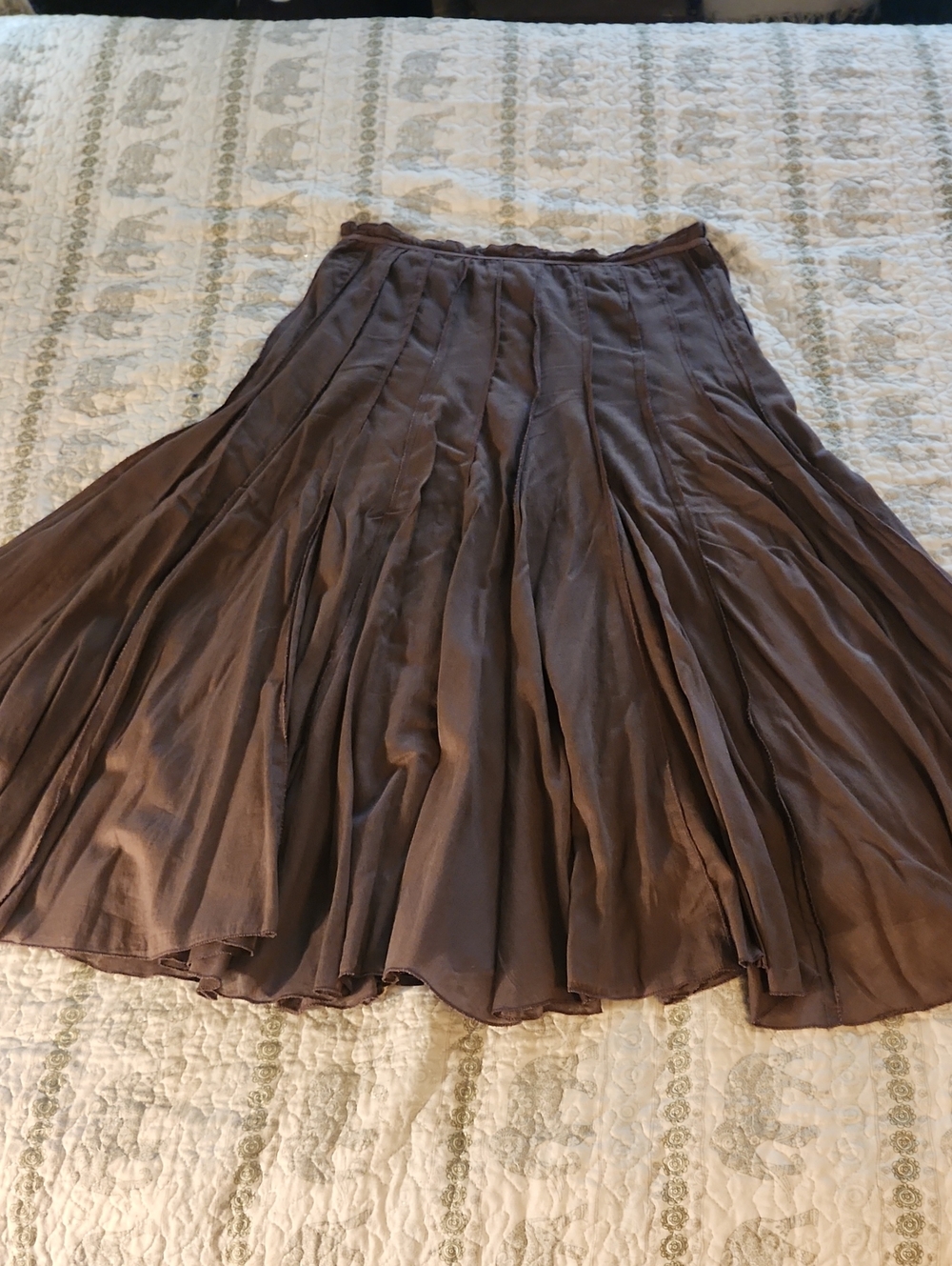 Brown Women's Midi Skirt
